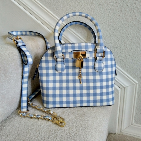 Aldo Handbags - NWT Aldo blue and white checkered mini bag